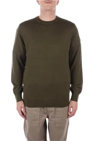 MC2 SAINT BARTH Strik, Herre, Grøn, 2XL, Uld, Grøn Logo Sweater Merino Uld