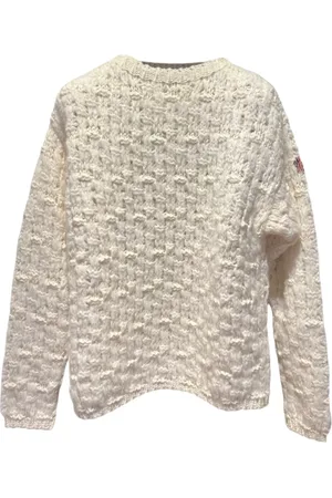 Moncler Strik, Dame, Hvid, L, Uld, Alpaca Uld Jumper