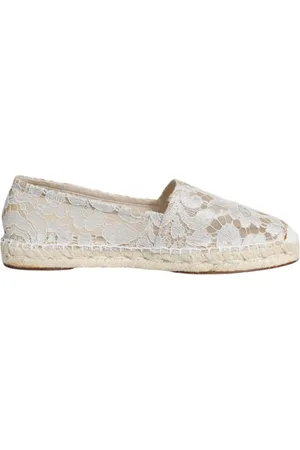 Dolce & Gabbana Sko, Dame, Hvid, 37 EU, Bomuld, Hvide Blonde Espadriller med Gummisål