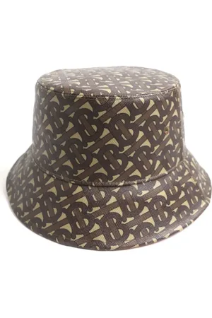 Burberry Pre-owned, Dame, Brun, ONE SIZE, Pre-owned Stof hatte