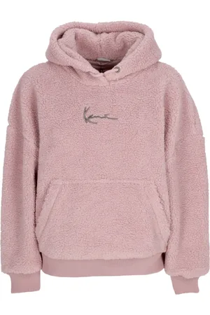 Karl Kani Sweathshirts & Hoodies, Dame, Lyserød, L, Uld, Metal Signature Teddy Hoodie