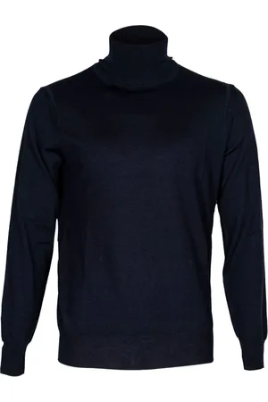 Paolo Pecora Strik, Herre, Blå, 2XL, Uld, Italiensk Fremstillet Stilfuld Herretrøje
