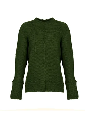 LA HAINE INSIDE US Strik, Herre, Grøn, M, Uld, Elegant Strikket Sweater