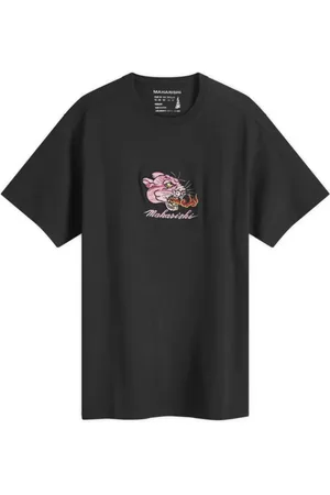 Maharishi Top, Herre, Sort, L, Bomuld, Sort Panther Chimera Broderet Tee