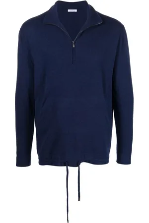 Malo Strik, Herre, Blå, XL, Cashmere, Blå Cashmere Casual Sweater
