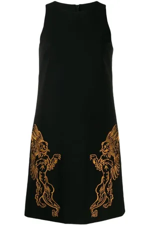 Moschino Kjole, Dame, Sort, 2XS, Sort Midi Kjole med Tekstil Sammensætning