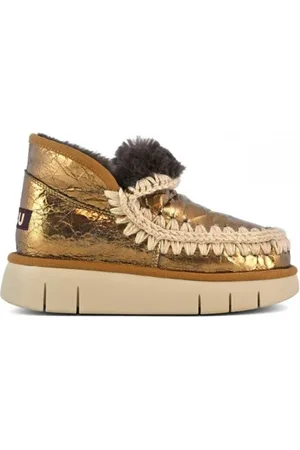 Mou Sko, Dame, Brun, 40 EU, Uld, Håndlavet Bronze Sneaker