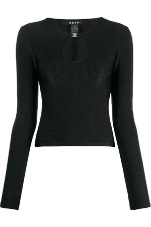 KSUBI Top, Dame, Sort, S, Nylon, Sort nøglehulssweater top