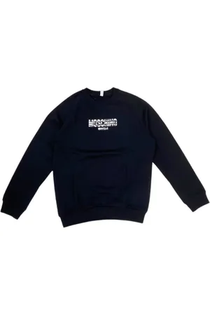 Moschino Sweathshirts & Hoodies, Herre, Sort, M, Bomuld, Sort Animalier Bomuldssweater