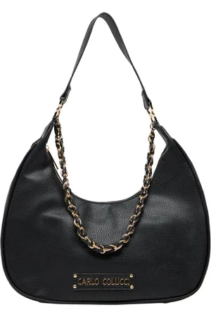 Carlo Colucci Taske, Dame, Sort, ONE SIZE, Uld, Elegant Skuldertaske Trendsetter Stil