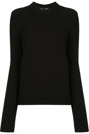 Proenza Schouler Strik, Dame, Sort, L, Cashmere, Sort Cashmere Casual Sweater