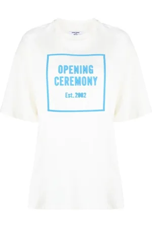 Opening Ceremony Top, Dame, Hvid, XL, Bomuld, Afslappet Hvid Bomuld Kortærmet T-Shirt