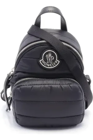 Moncler Pre-owned, Dame, Sort, ONE SIZE, Pre-owned Canvas rygsaekke