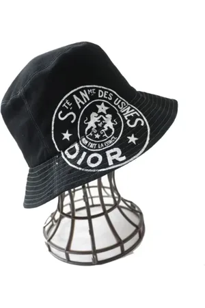 Dior Pre-owned, Dame, Sort, ONE SIZE, Bomuld, Pre-owned Bomuld hatte