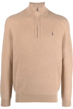 Ralph Lauren Strik, Herre, Brun, 2XL, Bomuld, Casual Brun Bomuld Langærmet Pullover