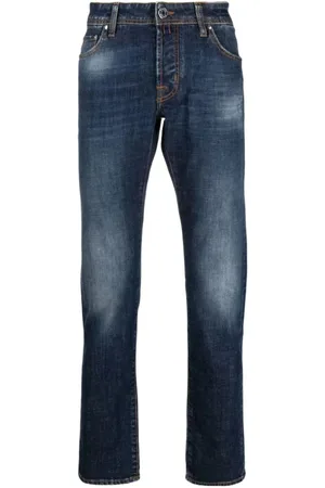 Jacob Cohen Jeans, Herre, Blå, W31, Bomuld, Blå Straight Jeans