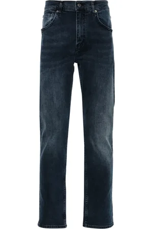 J Lindeberg Jeans, Herre, Blå, W33 L32, Bomuld, Blå Sorte Straight Jeans Casual Stil