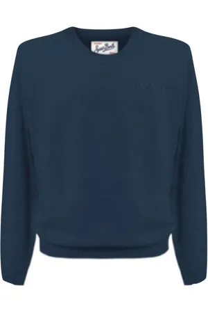 MC2 SAINT BARTH Strik, Herre, Blå, S, Uld, Merino Uld Herre Let Sweater