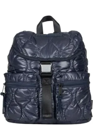 Napapijri Taske, Dame, Sort, ONE SIZE, Nylon, Quiltet Nylon Rygsæk med Unikke Detaljer