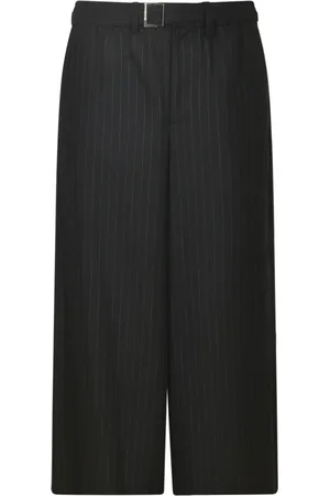 SACAI Bukser, Herre, Sort, M, Uld, Sorte Stilfulde Bukser