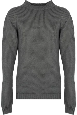 LA HAINE INSIDE US Strik, Herre, Grå, L, Uld, Elegant højhalset sweater