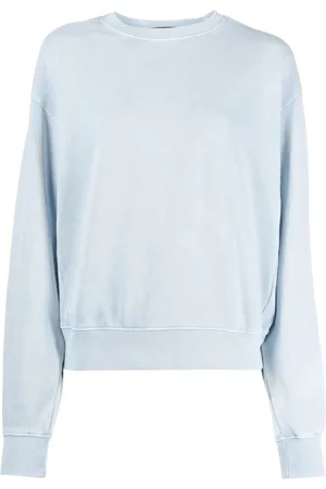 KSUBI Strik, Dame, Blå, L, Bomuld, Blå Bomuld Crew Neck Sweatshirt