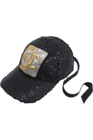 CHANEL Pre-owned, Dame, Sort, ONE SIZE, Pre-owned Stof hatte