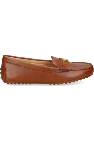Ralph Lauren Sko, Dame, Brun, 37 EU, Tyl, Flade mokkasiner