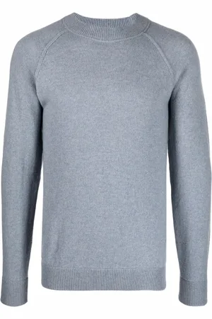 Malo Strik, Herre, Grå, M, Uld, Casual Grå Striktrøje Sweater