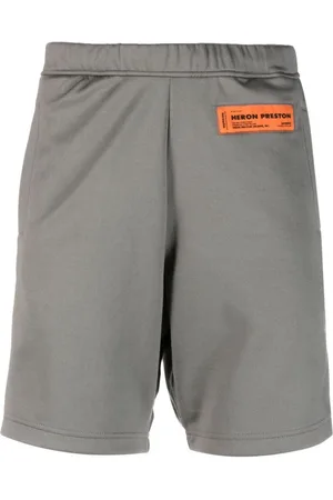 Heron Preston Shorts, Herre, Grå, L, Bomuld, Casual Grå Logo Track Shorts