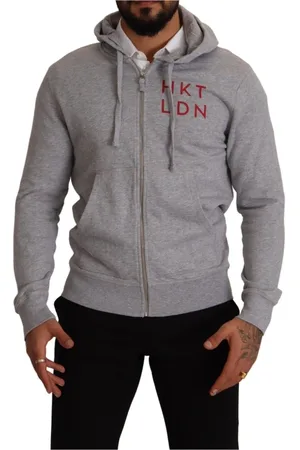 Hackett Sweathshirts & Hoodies, Herre, Grå, S, Bomuld, Trøje med lynlås Hoodies