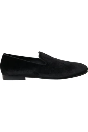 Dolce & Gabbana Sko, Herre, Sort, 40 EU, Bomuld, Elegante sorte loafers af fløjl til mænd