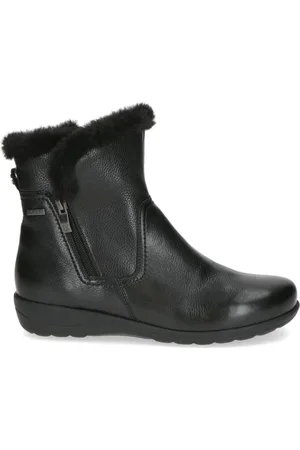 Caprice Sko, Dame, Sort, 37 EU, Læder, Sorte Casual Lukkede Booties Kvinder