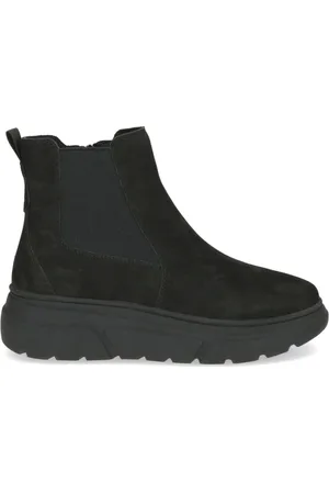 Caprice Sko, Dame, Sort, 38 EU, Læder, Sort Casual Lukkede Booties Kvinder