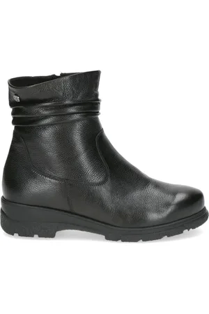 Caprice Sko, Dame, Sort, 36 EU, Læder, Sorte Casual Lukkede Booties Kvinder