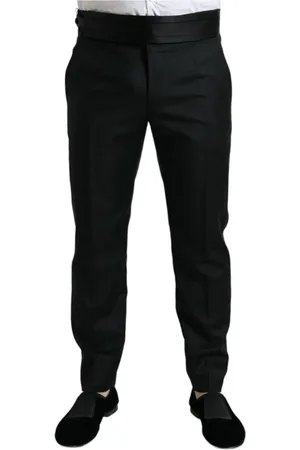 Dolce & Gabbana Bukser, Herre, Sort, L, Uld, Suit Bukser