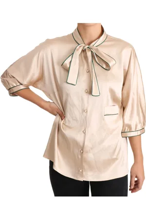 Dolce & Gabbana Bluser & Skjorter, Dame, , 2XS, Uld, Elegant Silkeblandet Blusetop