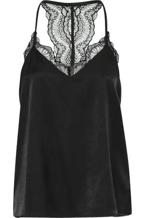Cream Top, Dame, Sort, M, Uld, Elegant Blonde Top i Pitch