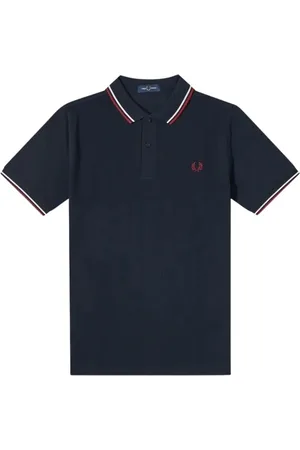 Fred Perry Top, Herre, Blå, S, Bomuld, Slim Fit Twin Tipped Polo