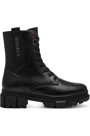 QS by s.Oliver Sko, Dame, Sort, 40 EU, Sorte Lukkede Booties Ankelstøvler Kvinder