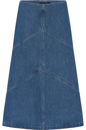 Bruuns Bazaar Nederdel, Dame, Blå, XS, Denim, Mørkeblå Denim A-Line Nederdel