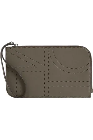 Totême Tilbehør, Dame, Brun, ONE SIZE, Læder, Monogram Læder Håndledspung