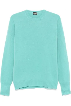 DRUMOHR Strik, Herre, Grøn, 2XL, Cashmere, Kashmir Crew Neck Sweater