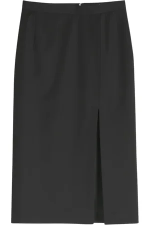 BARENA Nederdel, Dame, Sort, 2XS, Wool nederdel med sideslidse