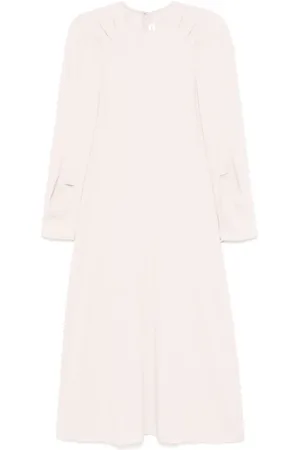 Victoria Beckham Kjole, Dame, Lyserød, XS, Nude Lang Raglan Kjole