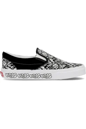 Vans Sko, Herre, Sort, 46 EU, Graffiti Low-Top Slip-on Sneaker