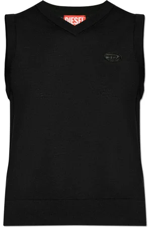 Diesel Top, Dame, Sort, 2XS, Uld, Vest M-Aligea