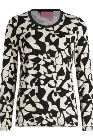 Betty Barclay Top, Dame, Sort, 2XL, Grafisk Print Viskose Skjorte