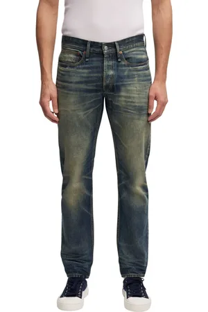 Denham Jeans, Herre, Blå, W36 L32, Denim, Klassiske Straight Fit Jeans
