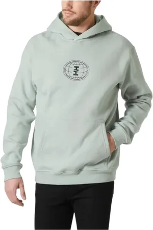 Helly Hansen Sweathshirts & Hoodies, Herre, Grøn, S, Bomuld, Grafisk Fleece Sweatshirt